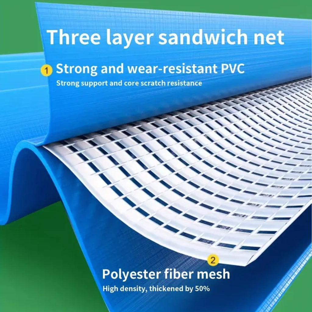 12FT Butterfly Coil Mesh Inflatable Pool 366x76cm Large Blow Up Swimming Pool Family Summer Water Pool for Backyard Outdoor Garden