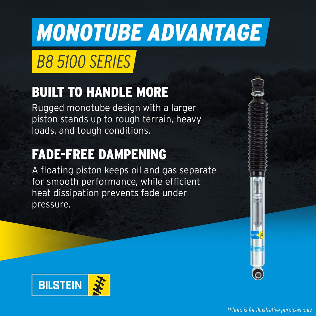 Bilstein Set of Front and Rear B8 5100 Series Shocks Compatible with 2011-2025 Silverado / Sierra 2500 / 3500 HD with 1.5 Front & 0-1 Rear Lift