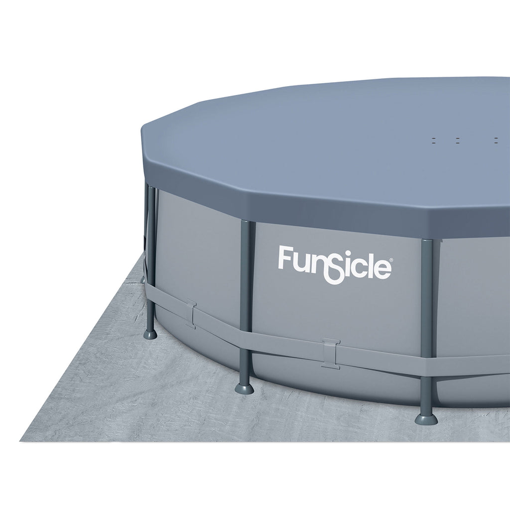 Funsicle 14' x 42 Oasis Above Ground Pool Set with Pump, Round Frame - Cool Gray