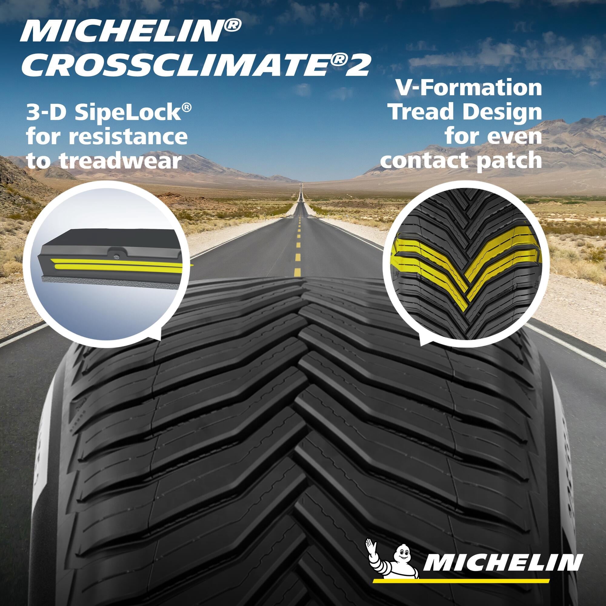 Michelin Cross Climate2 A/W All Weather 235/55R19 105V XL SUV/Crossover Tire